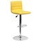 Emma and Oliver Coti Modern Channel Tufted Upholstered Height Adjustable Mid-Back Stool and Pedestal Base with Footrest